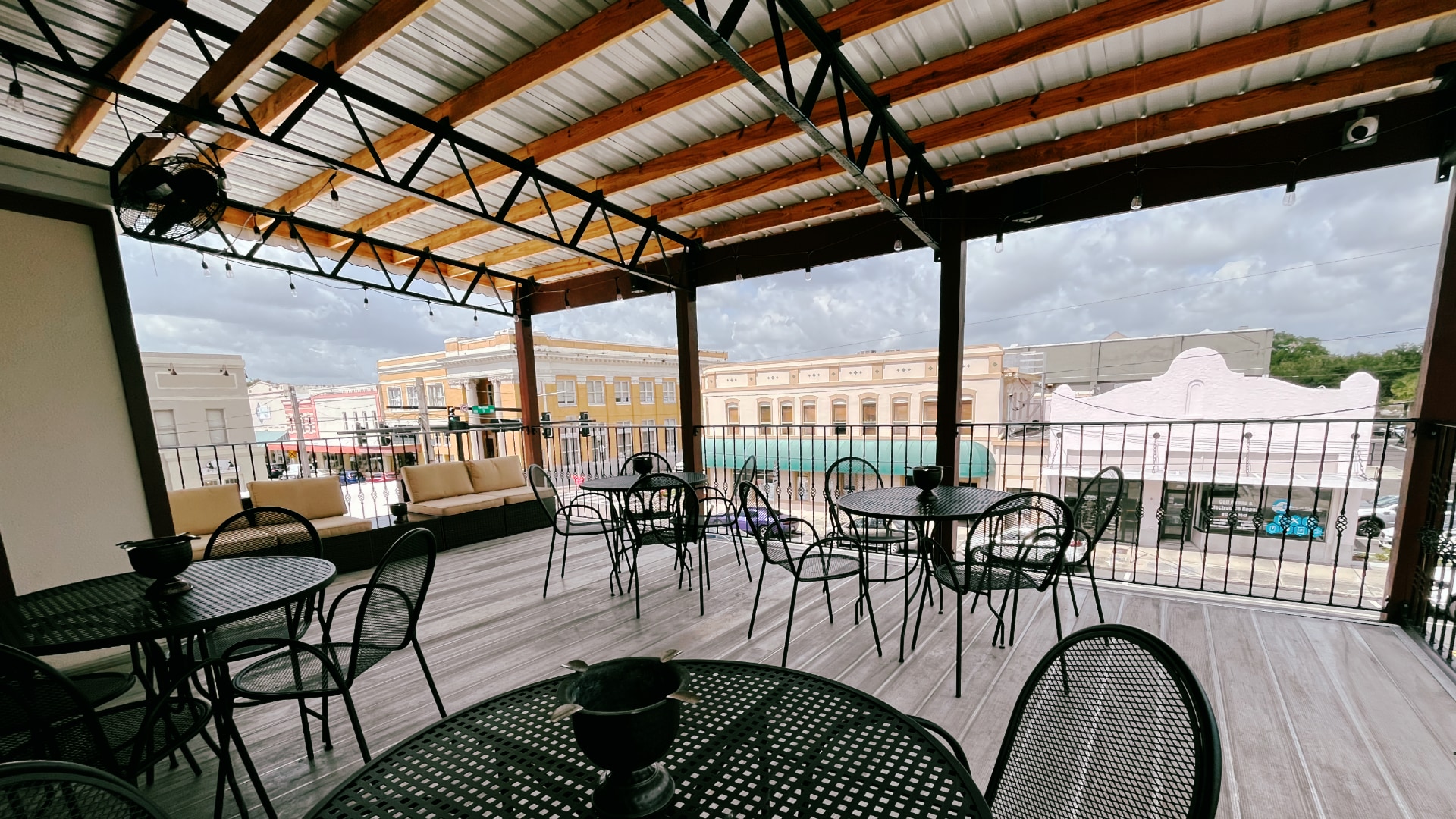 Rooftop deck overlooking historic Plant City